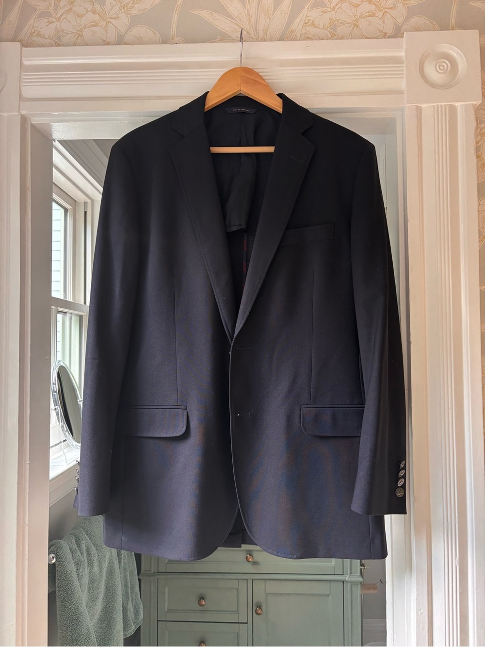 Premium Italian Wool Brooks Brothers Men's Navy Single-Breasted Blazer